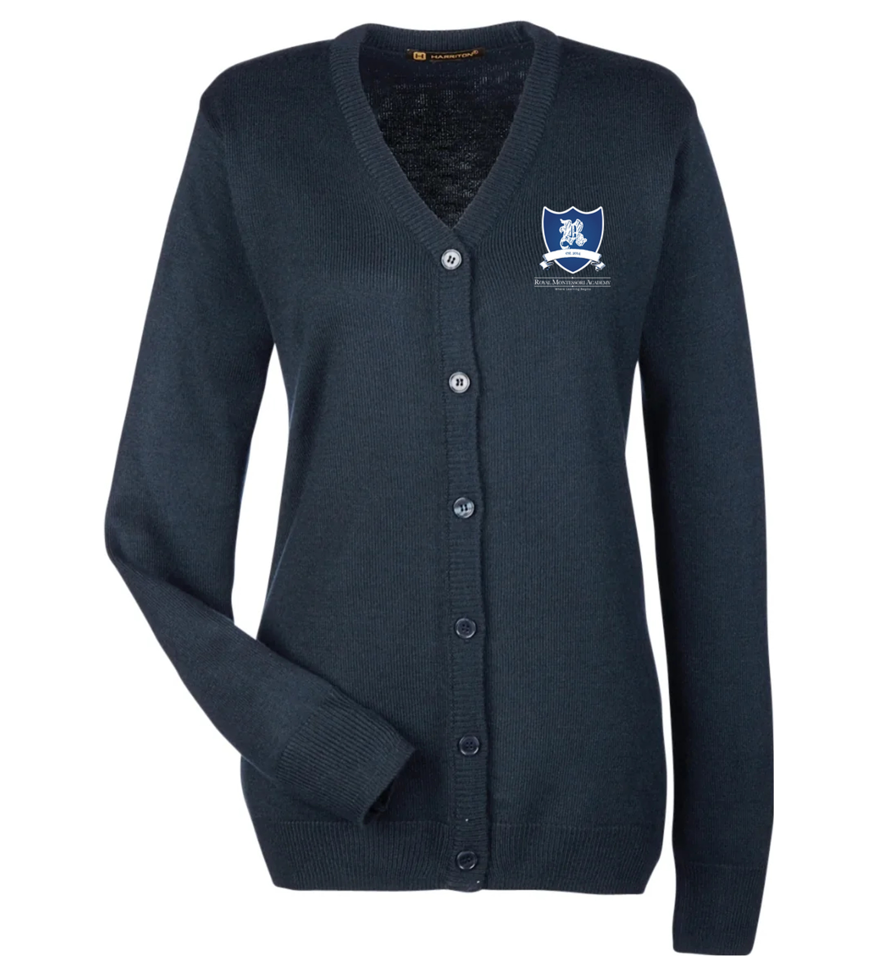 Harriton Ladies Pilbloc V-Neck Button Cardigan Sweater